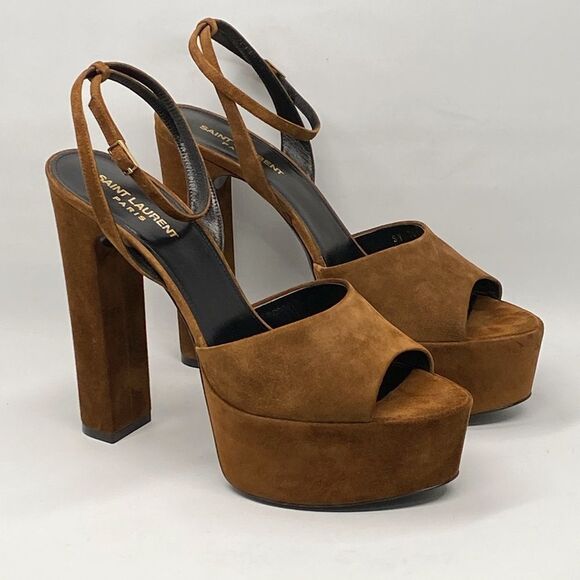 Saint Laurent Jodie Platform Sandals in Suede size 41 - Picture 7 of 14
